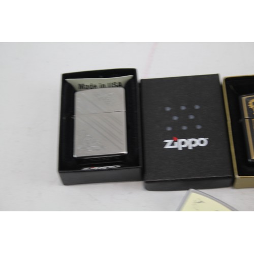 278 - Job Lot Zippo Lighters Inc PIPE Scrimshaw Boxed Toledo Richard Lionheart Etc x 6     549295