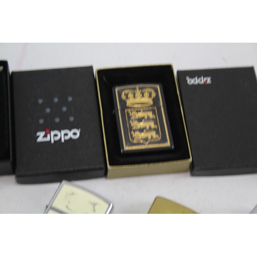 278 - Job Lot Zippo Lighters Inc PIPE Scrimshaw Boxed Toledo Richard Lionheart Etc x 6     549295