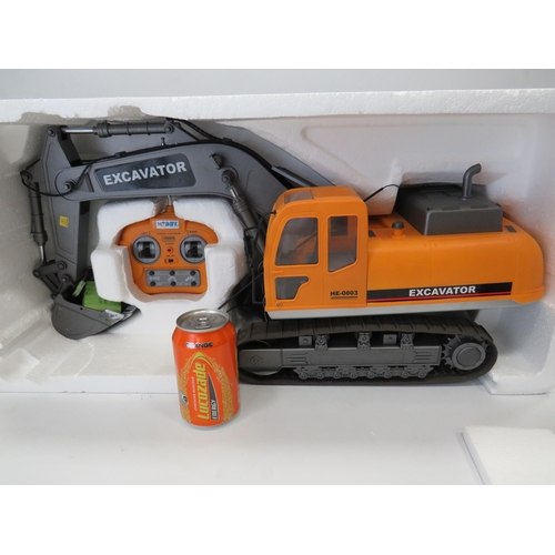 592 - Hobby Excavator in 1:12 Scale with re-chargable battery and remote control. Believed to be complete ... 