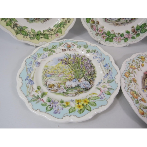 475 - 5 Royal Doulton Brambly Hedge plates, 20cm diameter.