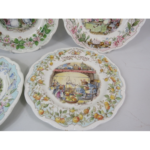 475 - 5 Royal Doulton Brambly Hedge plates, 20cm diameter.