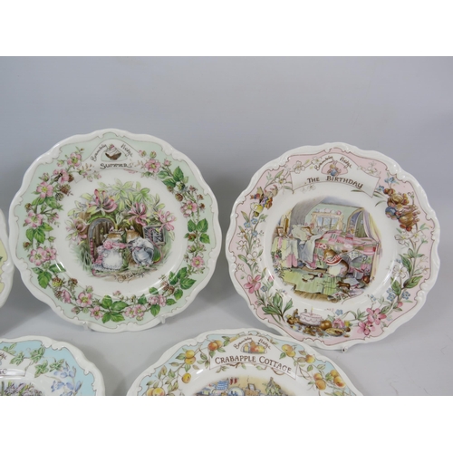 475 - 5 Royal Doulton Brambly Hedge plates, 20cm diameter.