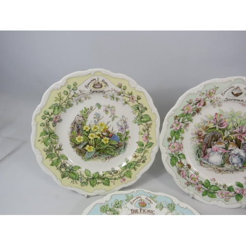 475 - 5 Royal Doulton Brambly Hedge plates, 20cm diameter.