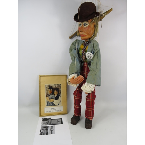 478 - Vintage handmade German Puppet used in the Punkchen Theater presented by a International Ralph Scaha... 