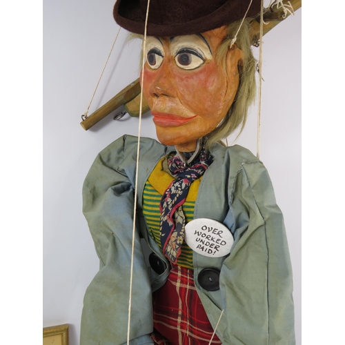 478 - Vintage handmade German Puppet used in the Punkchen Theater presented by a International Ralph Scaha... 