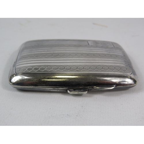 702 - Birmingham 1927 Sterling silver cigarette case 54.1 grams  Monogram Initals BK.