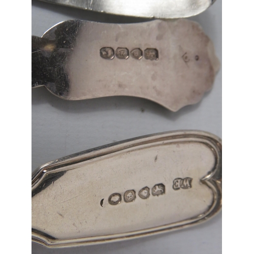 705 - 3 Sterling silver serving spoons London 1837,1840 and Dublin 1831. Total weight 204 grams