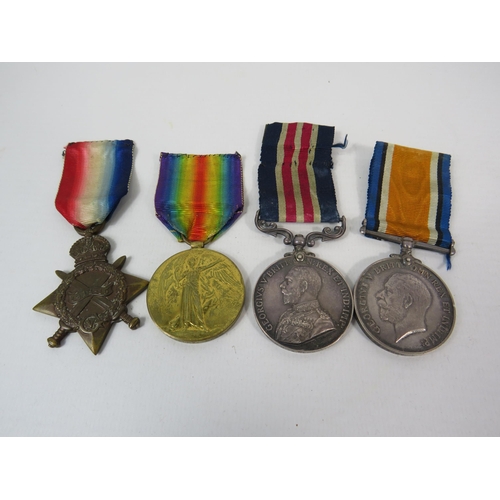 717 - 4 WW1 Medals Bravery in the Field, 1914-15 star, Victory medal, 1914-18 medal awarded to TZ 4898 AB ... 