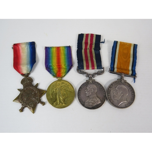 717 - 4 WW1 Medals Bravery in the Field, 1914-15 star, Victory medal, 1914-18 medal awarded to TZ 4898 AB ... 