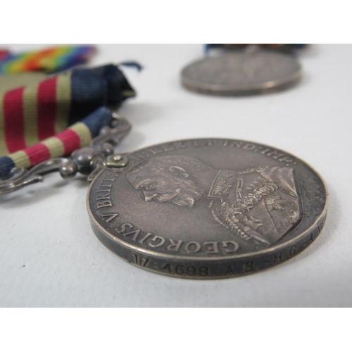 717 - 4 WW1 Medals Bravery in the Field, 1914-15 star, Victory medal, 1914-18 medal awarded to TZ 4898 AB ... 