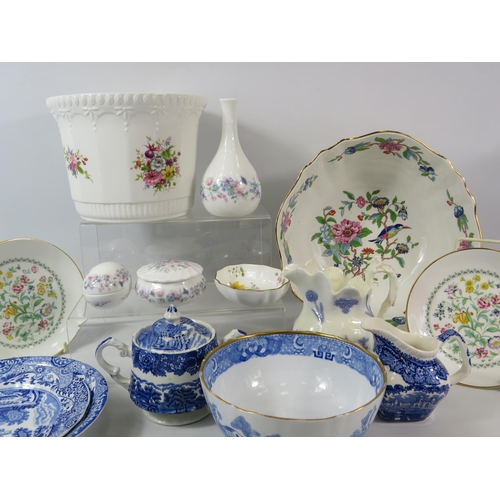 1056 - Mixed china lot to include Aynsley, Spode, Wedgwood etc.