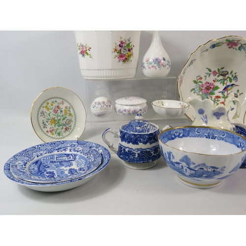 1056 - Mixed china lot to include Aynsley, Spode, Wedgwood etc.