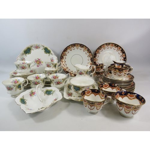 1063 - Royal Albert Berkley pattern teaset with 23 pieces plus a Vintage Royal Albert teaset with 22 pieces... 