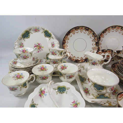 1063 - Royal Albert Berkley pattern teaset with 23 pieces plus a Vintage Royal Albert teaset with 22 pieces... 