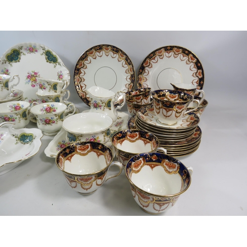 1063 - Royal Albert Berkley pattern teaset with 23 pieces plus a Vintage Royal Albert teaset with 22 pieces... 