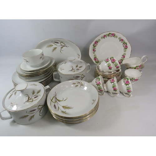 1067 - Colclough roses part teaset and a Winterling German part dinner set.