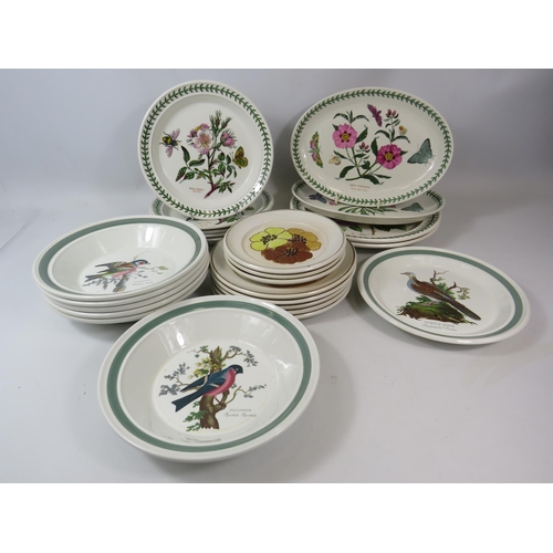 1084 - Selection of Portmeirion plates and bowls plus 8 Denby plates.