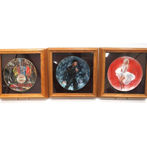 867 - Three limited Edition plates to include Sgt Pepper 25 Anniversary plate, Elvis Presley 68 Comeback S... 