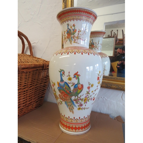 1152 - Oriental ceramic vase 45cm tall with character marks to the base.