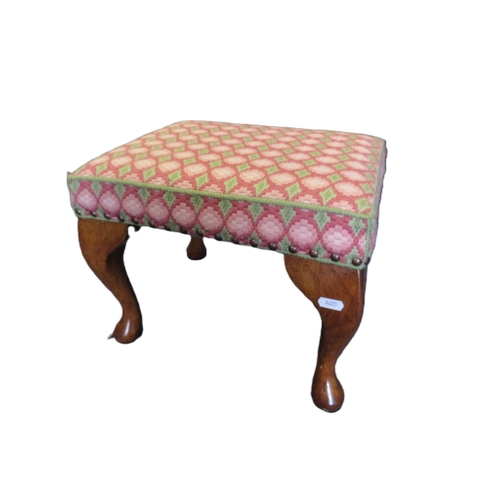 1155 - Tapestry foot stool 37cm by 28cm and 29cm tall.