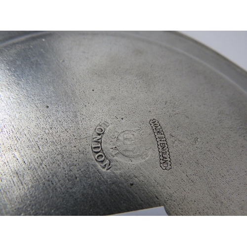 1351 - Aquinas Locke vintage pewter plate, 19cm diameter.