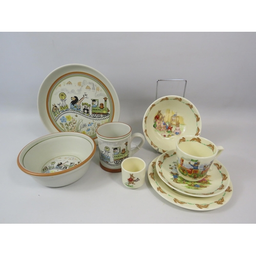 1359 - Denby Safari and Royal Doulton bunnykins ceramic nursery sets.