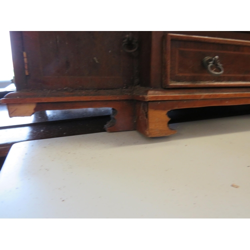 1346 - Possible apprentice piece: Bookcase/Bureau which measures approx H:20 x W:18 x D: 7 inches.  It is m... 