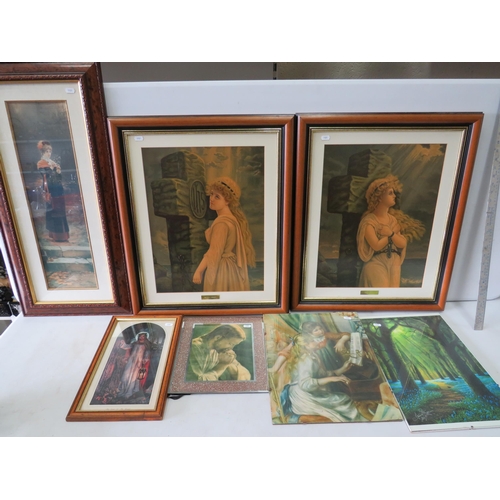 1521 - Selection of Vintage Framed Religeous prints. See photos.