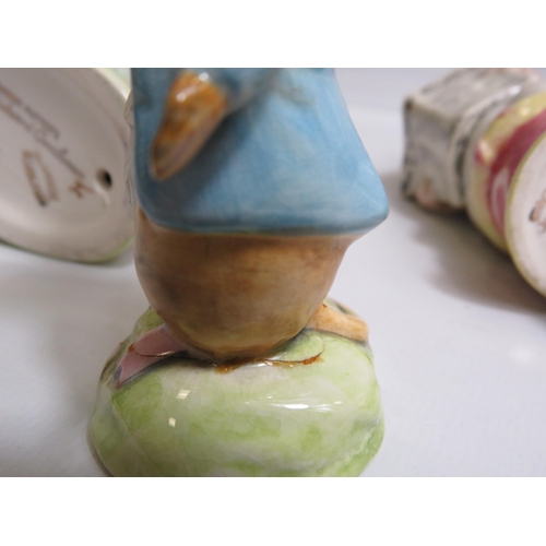 1 - 5 Beswick Beatrix Potter figurines, the tallest measures 12.5cm (1 has had a repair see photos)