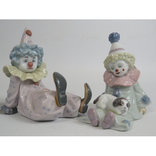 38 - 3 Small Lladro clown figurines, the tallest measures 13.5cm tall with boxes. (one does appear to hav... 