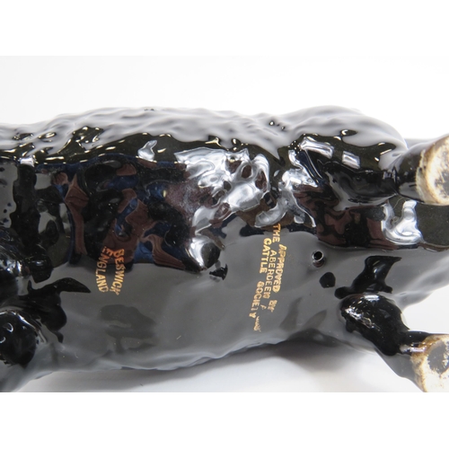 41 - Beswick Aberdeen Angus bull figurine, 11cm tall & 19.5cm long