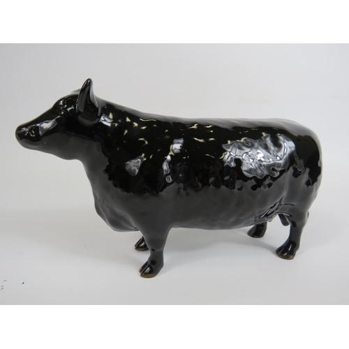 42 - Beswick Aberdeen Angus Cow figurine, 10.5cm tall & 19cm long