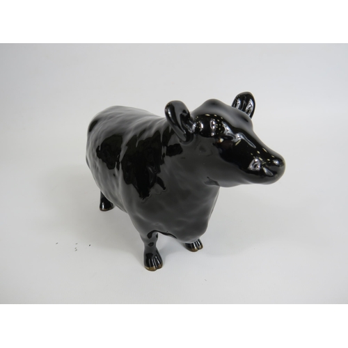 42 - Beswick Aberdeen Angus Cow figurine, 10.5cm tall & 19cm long