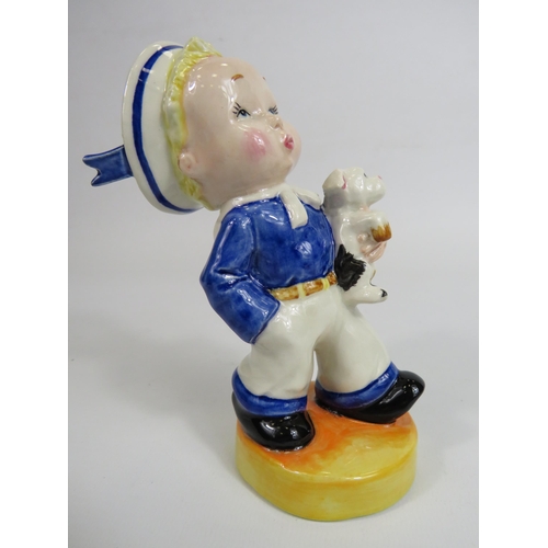 57 - Lorna Bailey boy sailor figurine No 1 of 1, 14.5cm tall.