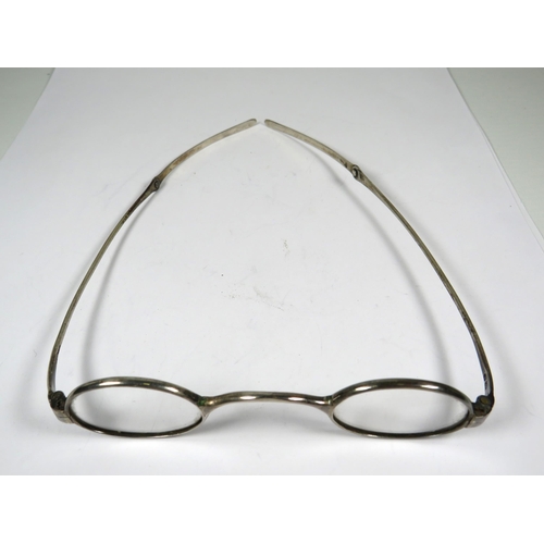 308 - Pair of Vintage Sterling Silver Reading glasses with extending sides. Good glass, could be used toda... 