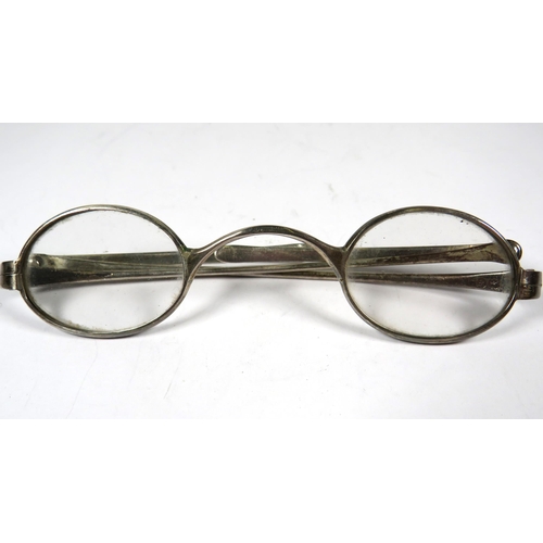 308 - Pair of Vintage Sterling Silver Reading glasses with extending sides. Good glass, could be used toda... 