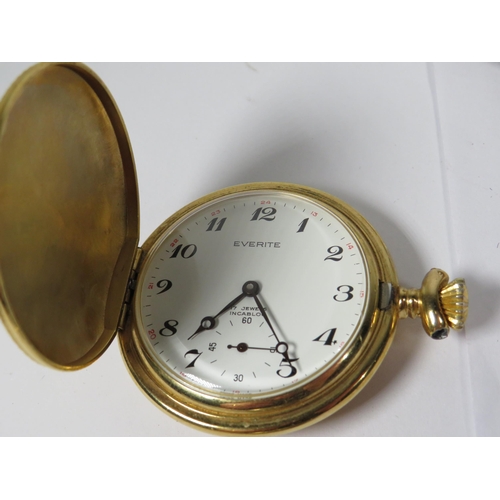 350 - 18 Jewel Sekonda Railway Pocket Watch in running order, a Evrite 17 Jewel Pocket watch in running or... 