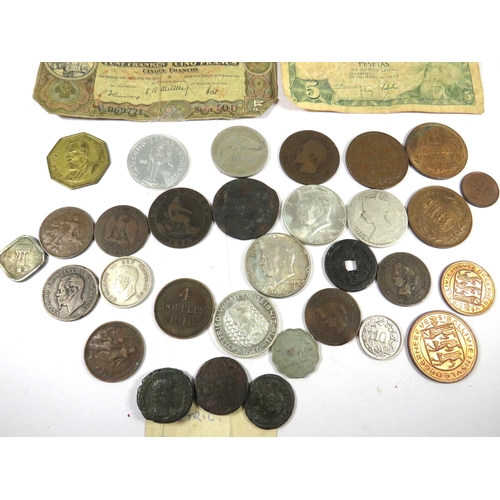 388 - 1920's German Bank notes, swiss bank note plus interesting Coins, roman Coins. See photos.