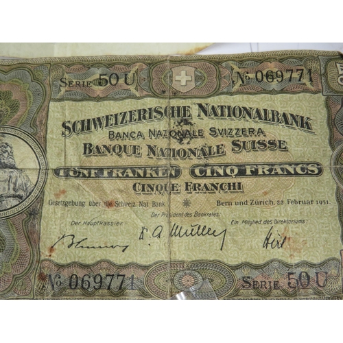 388 - 1920's German Bank notes, swiss bank note plus interesting Coins, roman Coins. See photos.