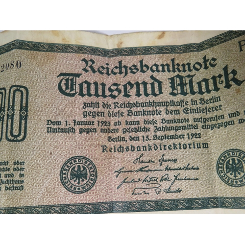 388 - 1920's German Bank notes, swiss bank note plus interesting Coins, roman Coins. See photos.