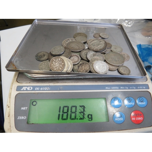 391 - Mixed  Lot to include 133.3g of pre 1920 UK coins,  188.3g of pre 1947 UK Silver Coins together with... 