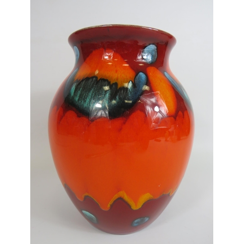 110 - Large Poole pottery Volcano vase approx 24cm tall.