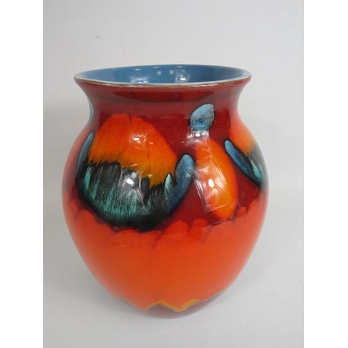 110 - Large Poole pottery Volcano vase approx 24cm tall.