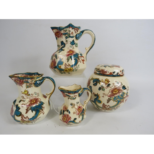 126 - 4 Pieces of Masons Ironstone in the Java pattern.