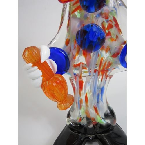 129 - Large Murano art glass clown, 31cm tall.