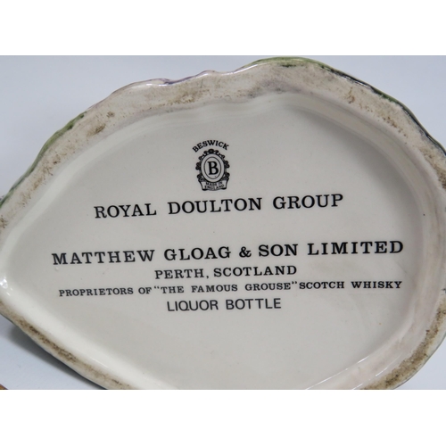 68 - Beswick Royal Doulton group Famous Grouse Scotch WhiskeyLiquor decanter bottle. 24cm tall.