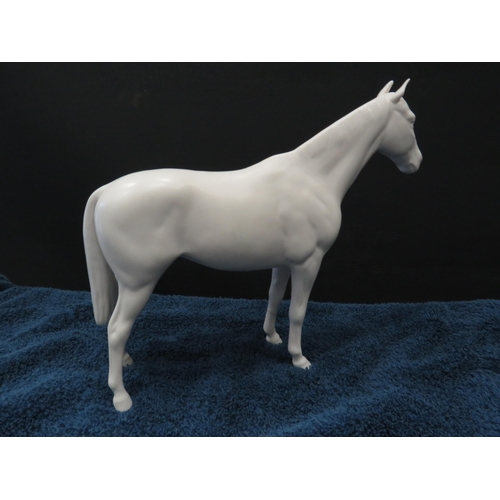 98 - Rare Beswick matt white horse, repair to two legs see pics.