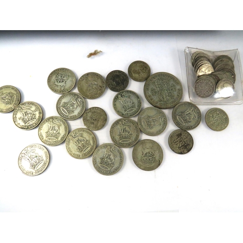 404 - Selection of UK Silver Coins pre 1946 to Pre 1920's.  See photos.