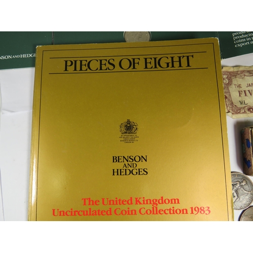 406 - Six Benson & Hedges UK Coin Presentation packs together with interesting UK and Overseas coins from ... 