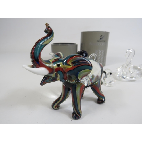 149 - Selection of Swarovski crystal and art glass animals.